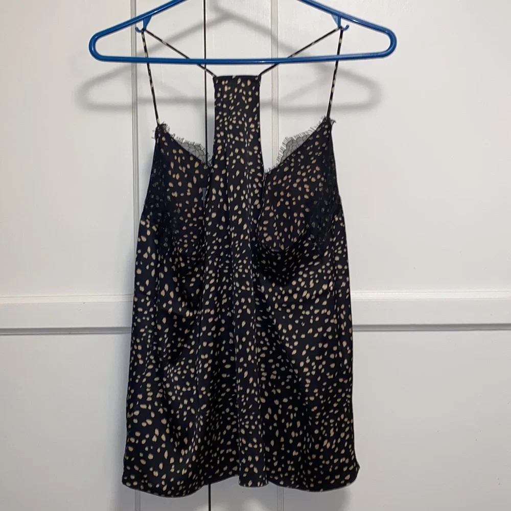 Forever 21 Large Woven Camisole Black Tan - Picture 3 of 10